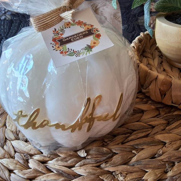 NWT White Pumpkin CANDLE - Picture 1 of 5